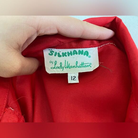 Cherry Red Vintage Secretary Blouse - Picture 6 of 6